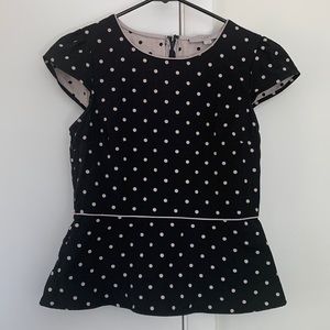 LOFT - Polka Dot Peplum Top